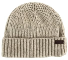 Barbour Strickmütze Beanie Carlton One Size gefüttert Beige
