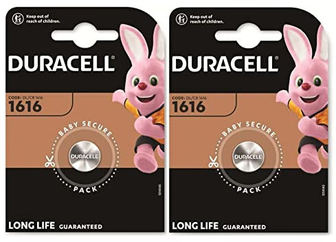 2X Duracell 1616 Lithium (2 Blister Da 1 Batteria) 2 Pile