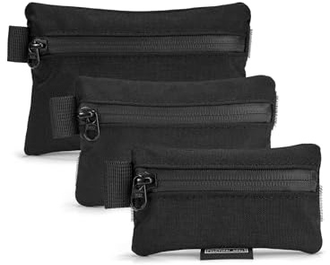 TACTICAL_GEEK Ensemble de 3 pochettes de rangement A5, pochettes transparentes auxiliaires, pochette avec fermeture éclair, pochette pour documents, en PVC, pour élément EDC, pièces EDC, petit