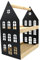 UNUS Alzata a 2 ripiani con piatti da portata in legno, struttura in metallo, colore nero, 16 x 26,5 x 34 cm, per frutta, biscotti, caffè o come supporto per utensili da cucina
