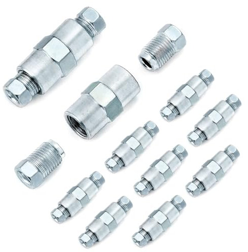 QWORK® 20 Schraubverbindungen M10x1 und 10 Steckverbinder M10x1 für Bremsleitung Ø 4.75 mm