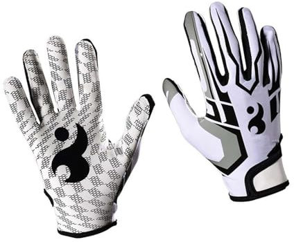 Tomotato Fußballhandschuhe, rutschfeste American-Football-Rugby-Handschuhe Atmungsaktive Sporthandschuhe für Erwachsene, Jugendliche(L)