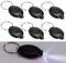 RANJIMA 6 Stück LED Schlüsselanhänger Taschenlampe,Mini Taschenlampe,Tragbare Ultrahelle Batteriebetriebene Schlüsselanhänger,Schwarzer Kleine Taschenlampe Keychain für Camping,Outdoor,Radfahren