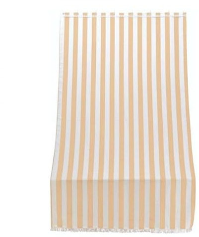 AVILIA Rideau de soleil pour extérieur, rayures beiges avec anneaux, H 250 x 140 cm, rideaux de soleil pour extérieur amovibles, en polyester, auvent de balcon extérieur, pare-soleil pour jardin et