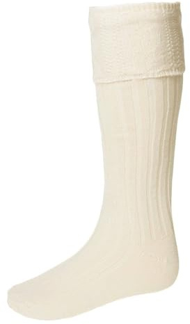 House of Cheviot Chaussettes de kilt pour homme – Chaussettes habillées Highland en laine mérinos mélangée – Fabriquées en Écosse – Vêtements Highland pour homme, tenue formelle et activités de plein