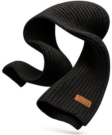 iN Mens Scarf Insulated ThermaWear – Warm Winter Acrylic Knit Scarf, Lightweight & Comfortable Cold Weather Neck Warmer, One Size Fits All for Men & Women - Size 161 X 20cm