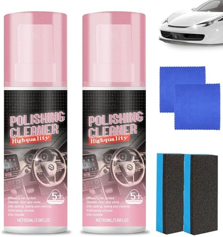 Polishing Cleaner Car Interior, Interior All Purpose Car Cleaner for Rubber, Leather, Vehicle Interior Polish