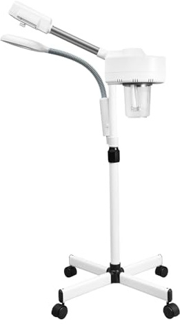 Vapozon Beauty, vaporizzatore viso professionale 2 in 1, 800 W, vaporizzatore per viso a freddo, per sauna facciale, Ozone, con illuminazione a LED, 5 specchi ingranditori