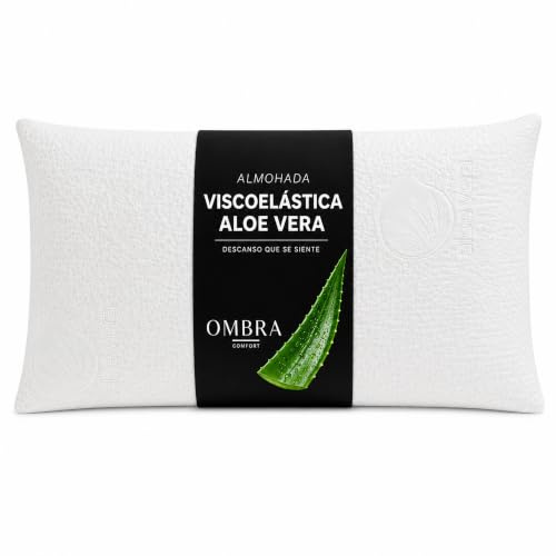OMBRA COMFORT Almohada Viscoelástica 70 cm | Aloe Vera, Firmeza Media