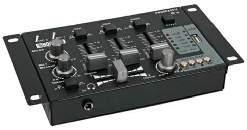 HQ-Power MESA DE MEZCLAS - 2 CANALES + ENTRADA USB