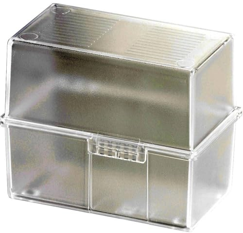 HAN 1x kortlåda transparent-klar DIN A6 400 kort 165x95x128 mm