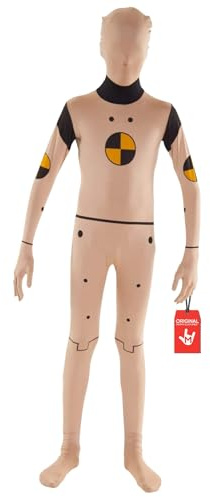 Morphsuits Krasch-Test Dummy Dräkt Barn Gul Helkroppsdräkt, Halloween & Karneval Maskeraddräkt med Huva Pojkar, L