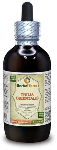 Thuja Orientalis (Platycladus Orientalis) Tincture, Dried Seed Liquid Extract (Brand Name: HerbalTerra) 4 fl.oz (120 ml)