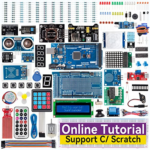 SunFounder Project The Most Complete Electrnoics Starter Kit Compatible with Arduino Mega R3 Nano, 73 Tutorials Included