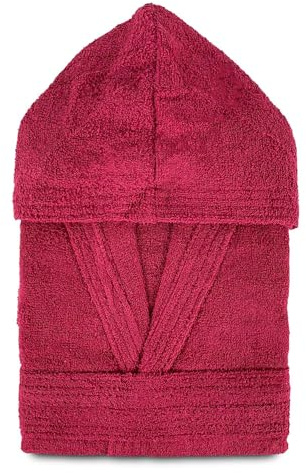 Nada Home Accappatoio Uomo Donna Unisex in Spugna di Cotone 400gr con Cappuccio, Tasche e Cintura – Morbido e Assorbente
