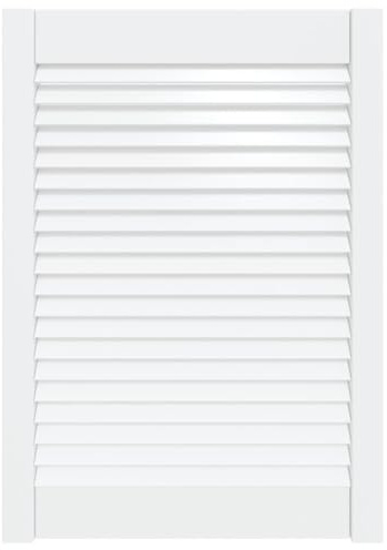 vidaXL Skåplucka lamelldesign vit 69x49,4 cm massiv furu