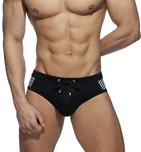 SEAUR Slip de Bain Homme Sexy Push up Short de Surf avec Rembourrage Amovible Confortable Bikini Taille Basse Plage Natation - Style 3 - L