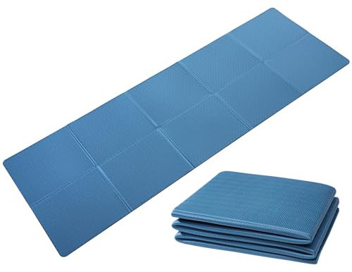 Good Nite Faltbare Yogamatte, rutschfest, tragbar, Fitnessmatte, faltbar, leicht, Gymnastikmatte, Pilates, Sport, Reisen, Übungsmatte für Damen und Herren, 183 x 61 x 0,6 cm (Marineblau)
