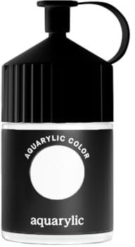 Aquarylic Color Künstlerfarbe - Hochpigmentiert, Lichtecht & Flüssig-Sämige Konsistenz Color - 120ml Flasche, Titanweiß