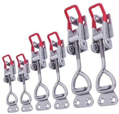 Housoutil 6pièces Pince à Bascule Avec Loquet Métallique Pinces à Loquet Réglables Pour Portes Armoires Boîtes Et Outils Manuels