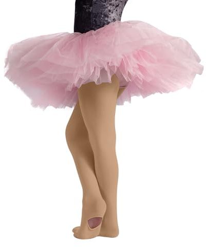 CALZITALY Medias de ballet convertibles para niñas, panty microfibra, 80 den, 4-6, 8-10, 12-14 años, calcetería Italiana (FR/ES, Edad, 12 años, 14 años, Natural)