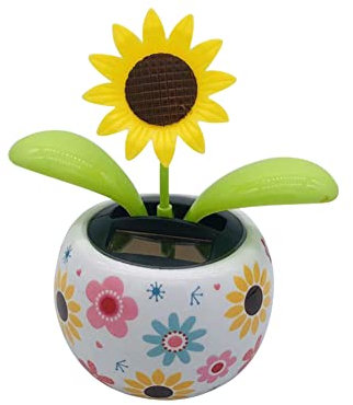 Solar Automatische Wackelfigur Blume,Auto-Armaturenbrett-Zubehör,Auto Armaturenbrett Ornament Wackelfiguren,Solar Wackelfigur,Solar Tanzende Blume,Solarbetriebene Wackelblume Für Auto Haus Oder Büro
