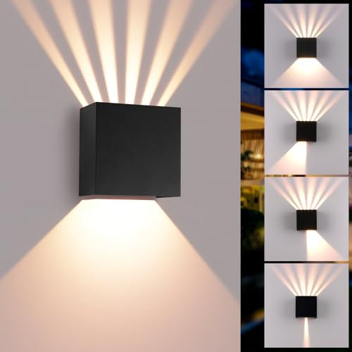 Applique A LED per Interni Ed Esterni, Applique da Parete per Esterni con Luce Regolabile Su E Giù Lampada da Parete A LED Impermeabile IP65 per Soggiorno Camera da Letto Scale Giardino Balcone