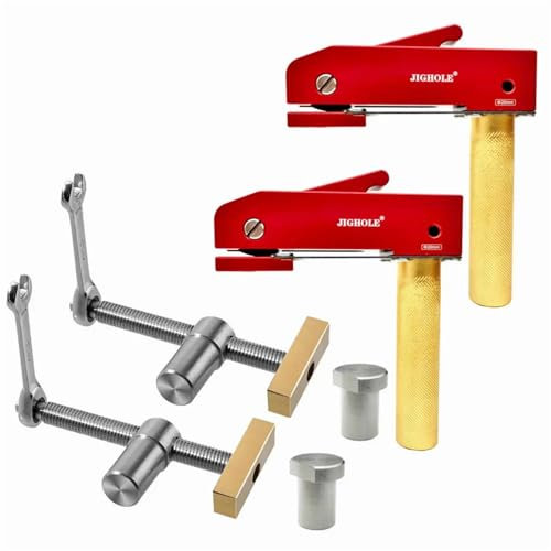 CLLBANT Pince de Bureau pour menuiserie, Pince à Fixation Rapide en Laiton, Outil de Serrage Rapide et établis, kit de Serrage Rapide pour Chien d'établi