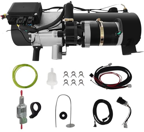 ZHIMAI Riscaldamento Idraulico Diesel 12V 10KW in Acciaio Inox 310s per Barca, Roulotte, Camper – Riscaldamento Diesel 12V