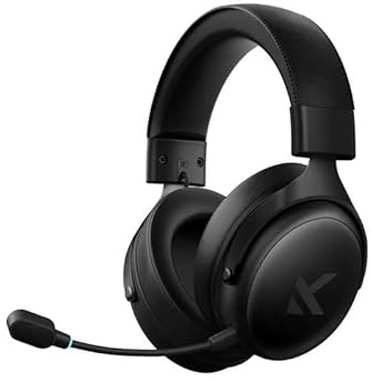 UNVO MCHOSE V9 Gaming Headphones, 7.1 Surround Sound, Black and Red, Aluminum Alloy, 265g Lightweight, EQ Sound Effects, Professional FPS Gaming Headset with Software, C-Media Sound Card (哑黑)