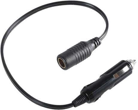 Oxxggkao 50cm Auto Socket to DIN Charging Cable Male to Female Power Supply Cord for Motorcycles LED Light Motorcycle Charging Cable