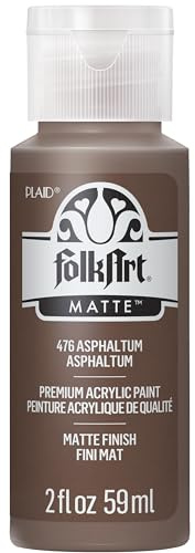 FolkArt Acrylic Paint in Assorted Colors (2 oz), 476, Asphaltum