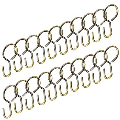 Liedeco Seilhaken für Spannseile, Seilspanngarnituren, 20 Stk vermessingt