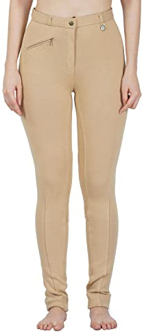Avon Equine Girls and Women's Ladies Jods Jodhpurs Pants - Beige, Size 14/32-Inch