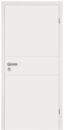 HORI® Zimmertür Vigo Weißlack RAL9010 Röhrenspan Eckkante | Innentüre, Türblatt, passende für alle Standard Zargen mit DIN Größe I 1985 x 735 mm I DIN Rechts