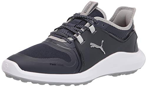 PUMA Women's Ignite Fasten8 Golf Shoe, Navy Blazer Puma Silver High Rise, 5 UK