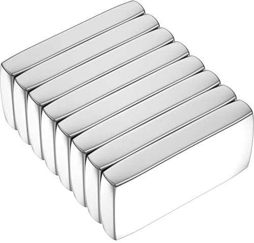 MIN CI 20x10x3mm Neodym Magnete Extra Stark, 8 Stück Kleine Magnete Stark Starker Magnete für Magnettafel Küchenschrank Rechteckige Whiteboard Magnet Fotos Büro