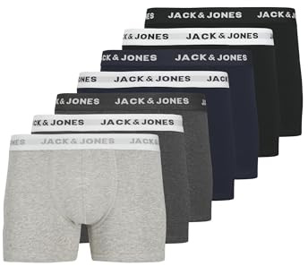 JACK & JONES Jacbasic Boxers Pack de 7 Boxers Light Grey Melange M