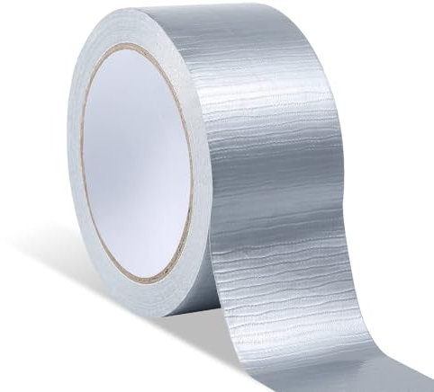Frogetu 1 Stück Panzertape Extra Stark,48mm x 30m,Duct Tape,Gewebeband Silber,Panzerband Waterproof, Gaffa Tape,Gewebeklebeband für Innen & Außen Gewebeverstärktes Reparaturband