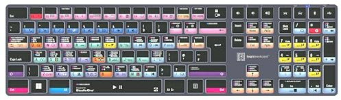 LOGICKEYBOARD Wireless Backlit 'Titan' designed for editing in Studio One on Windows • p/n LKB-PSO3-TPC-UK