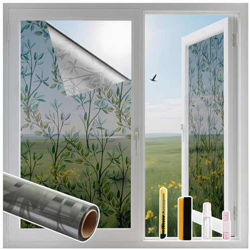 FINNEZ Lámina protectora solar UV, opaca, para ventanas interior y exterior, protección térmica, color plata, 115 x 400 cm