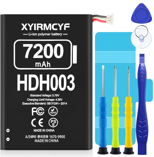 XYIRMCYF HDH-003/HDH003 Battery, 7200mAh New Upgrade High Capacity Battery for Nintendo Switch Lite, Lite HDH-003 HDH-001 Lite with Repair Kits