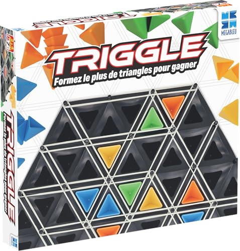 Megableu - Officiell Triggle - Strategi och logik brädspel för familj och barn från 7 år - bilda trianglar för att vinna - snabbt och familjevänligt brädspel - 2 till 4 spelare - på svenska