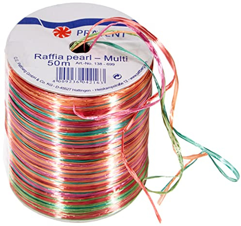 C.E. Pattberg Präsent - Bobina de cordón (rayón, 50 m), multicolor