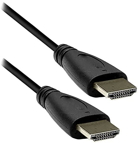 OcioDual Cable 2m HDTV V1.4 Full HD 4K Audio Video Conectores Dorados Negro para PC Consolas Proyector Monitor Televisor