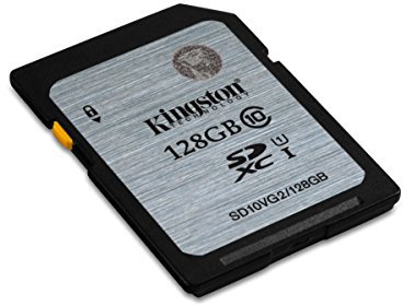 Kingston SD10VG2/128GB - Tarjeta SD UHS-I SDHC/SDXC (Clase 10-128GB)