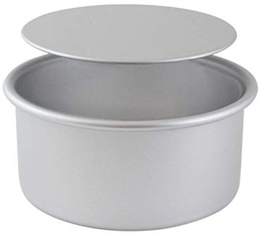 PME LBR103 anodiserad aluminium rund kakburk med lös bas, silver