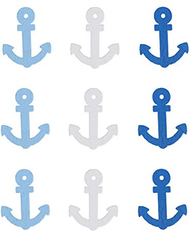 VOSAREA 100 Pièces Décoration D'intérieur Scrapbooking Décorations Pour La Maison Ancre En Bois Ancre De Bateau Scrapbooking Bambou Pendentif