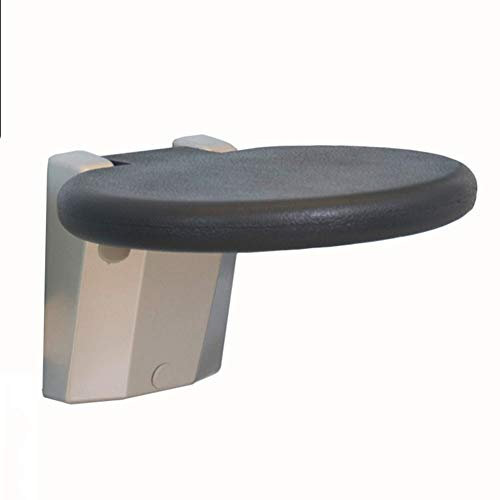 HYCH-Siège De Douche Rabattable Antidérapant Et Résistant À L'usure, Pliez Librement Ne Prend Pas De Place, Texture Douce Salle De Bains Tabouret Mural Pliant,Noir,26.5cm×30cm×39.5cm