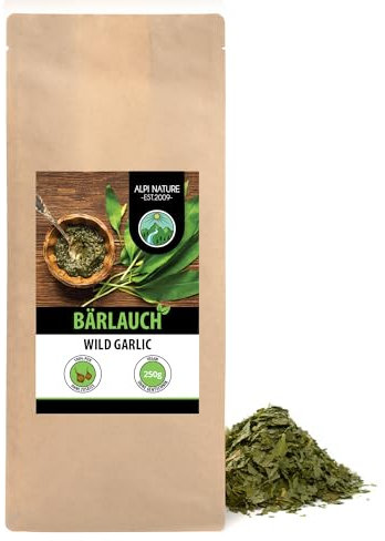 Alpi Nature Aglio Orsino 250g, Foglie di Aglio Orsino Essiccate e Tritate per Cucinare